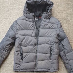 Spyder Kids Charcoal Puffer Jacket